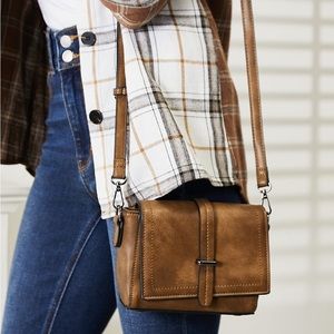 NEW**-SHOMICO PU Leather Crossbody Bag in Olive OFFERS WELCOME